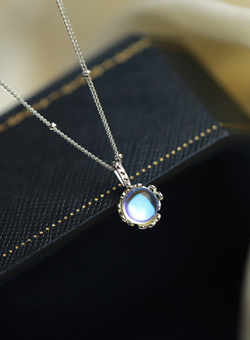 幻彩月光项链女轻奢夏日梦幻蓝色