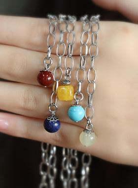 DIY百搭拼接链青金石红玛瑙