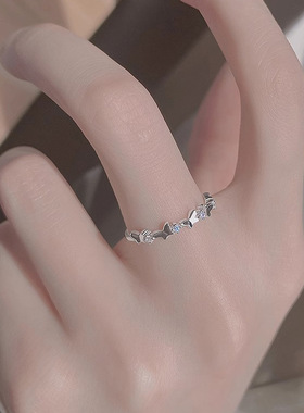 韩版蝴蝶结戒指女轻奢小众设计感