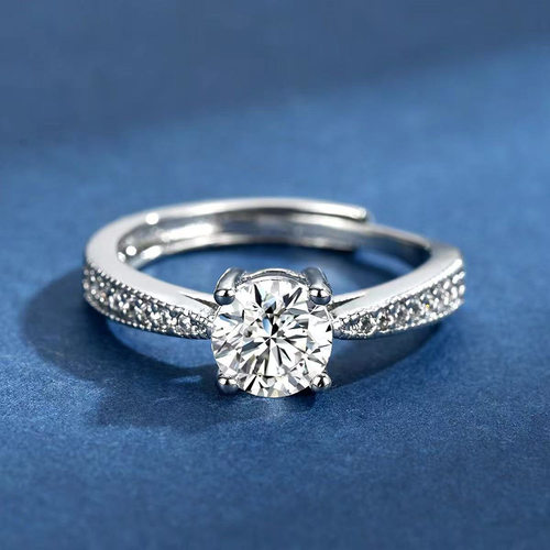 经典四爪锆石戒指女轻奢小众