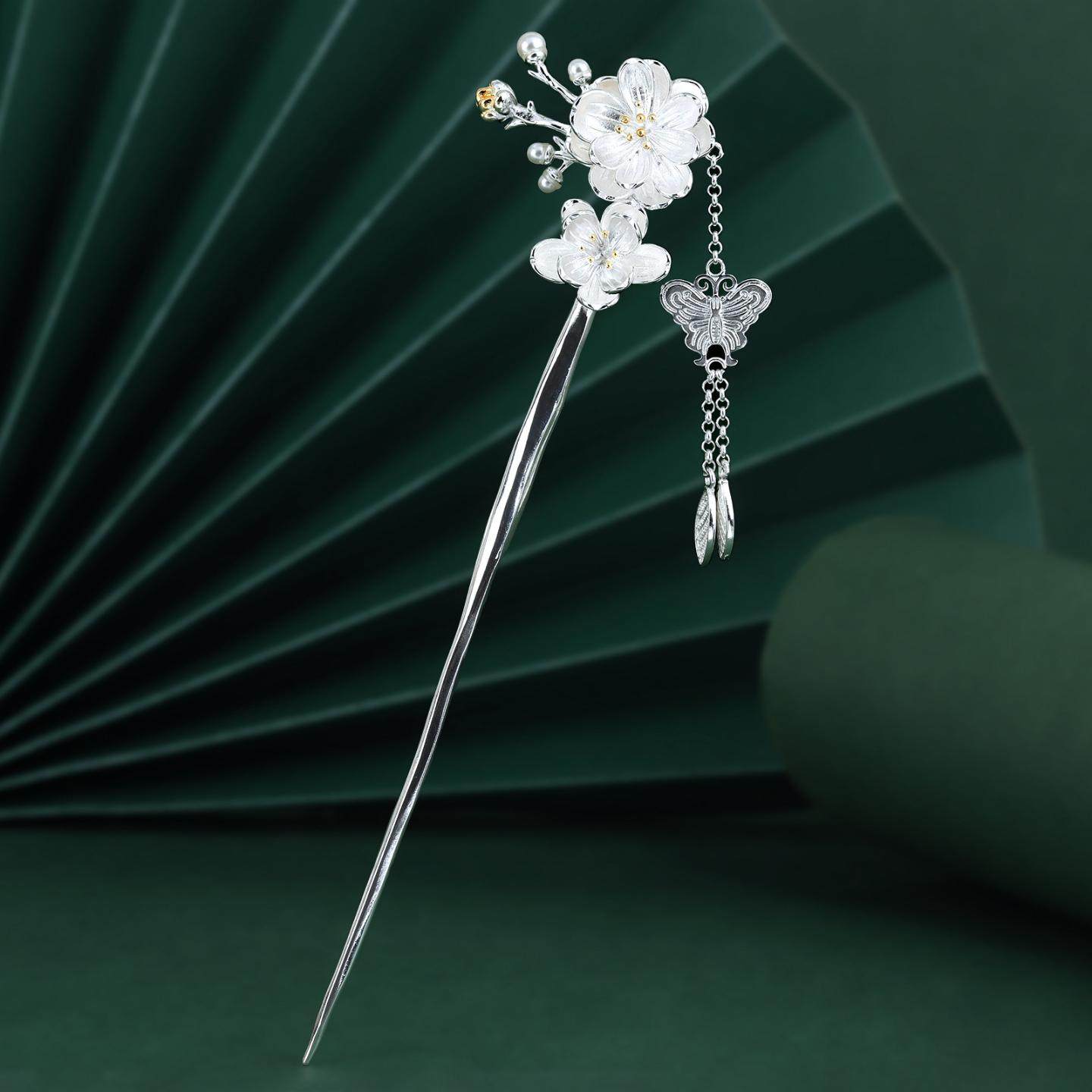 三生三世古风梅花流苏发簪女镀925银发饰步摇汉服配饰盘发簪子,饰品/流行首饰/时尚饰品新,发饰,淘宝优惠券,粉丝福利购,淘宝优惠卷