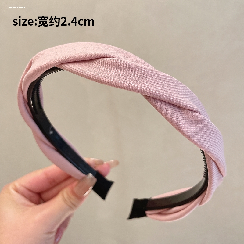 新款头箍发卡简约发饰发带质感布艺交叉发箍新中式高颅顶女童古风