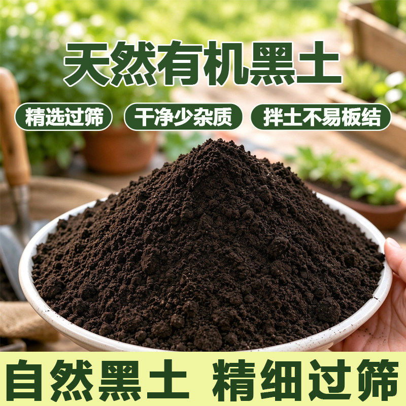 天然腐殖黑土有机通用种植土