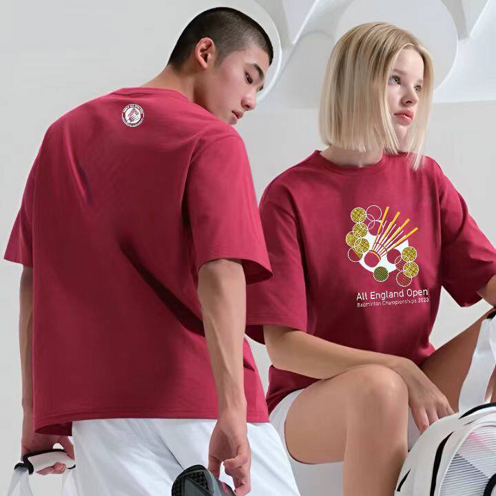 夏季新公开赛羽毛球服短袖文化衫男女速干运动短裤套装包臀裙定制