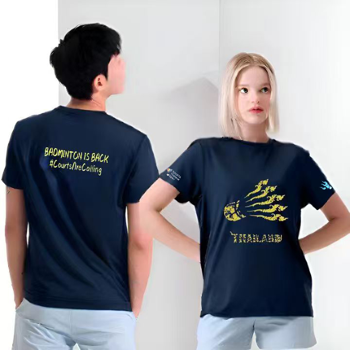 夏季新款泰版公开赛羽毛球服裤子文化衫男女速干运动短袖套装球衣