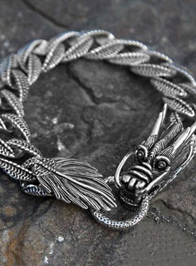 新品新款霸气中国龙骨手链摇滚嘻