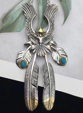 新品飞鹰羽毛套链日韩嘻哈风时尚