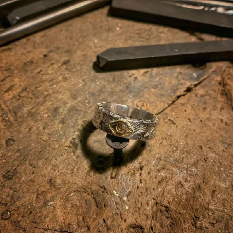 新品埃及荷鲁斯之眼戒指非NORTH WORK高山隆高桥goro日本古风