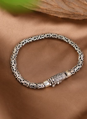 新品新款复古做旧链条男款手环平