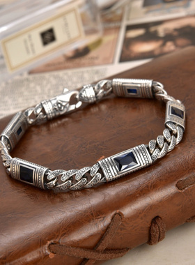 新品新款黑色方钻复古民族风做旧