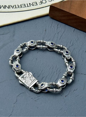 新品新款花藤纹恶魔之眼手链男士