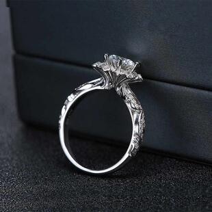 镀银婚戒初雪款戒指女小众设计高级感时尚食指戒个性