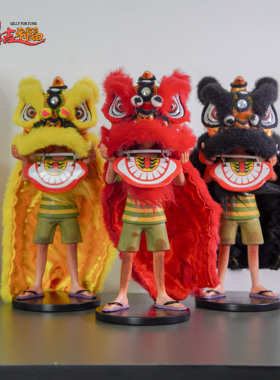 醒狮摆件客厅办公室桌面装饰品