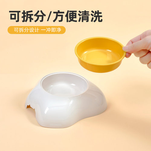 蛋黄宠物双碗单碗猫咪狗狗喝水喂食盆猫碗狗碗宠物用品