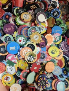 陶瓷筹码德州扑克筹码桌游筹码压牌器瑕疵品随机发介意慎拍