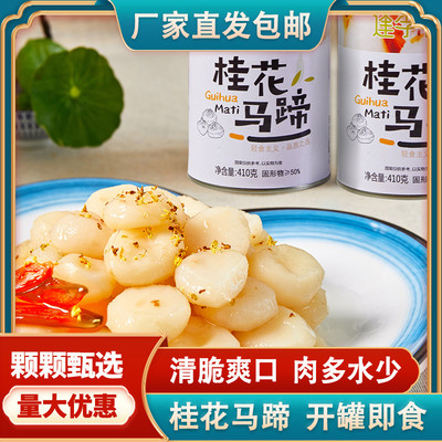 逢季收桂花马蹄罐头厂家让利直销