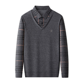 玉米专享 质量超好 加绒加厚毛衣翻领假两件针织衫 上衣 5932