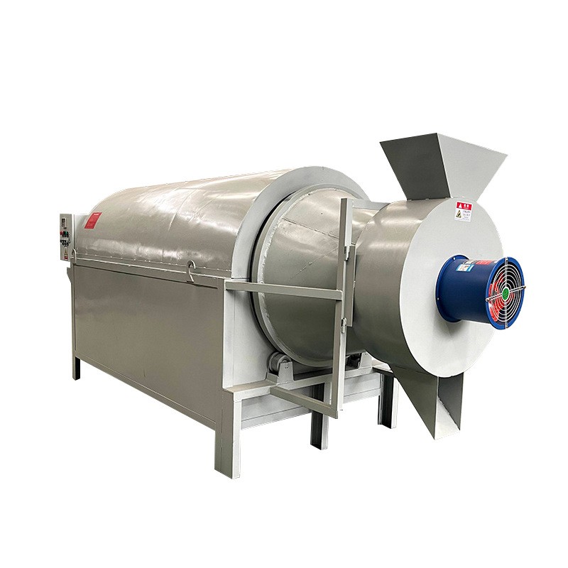 滚筒式大豆杂粮烘干机500公斤药材果壳饲料干燥设备花生壳烘干机