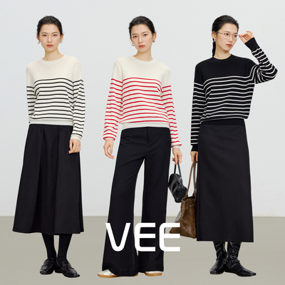 VEE绵羊毛简约百搭针织衫内搭女