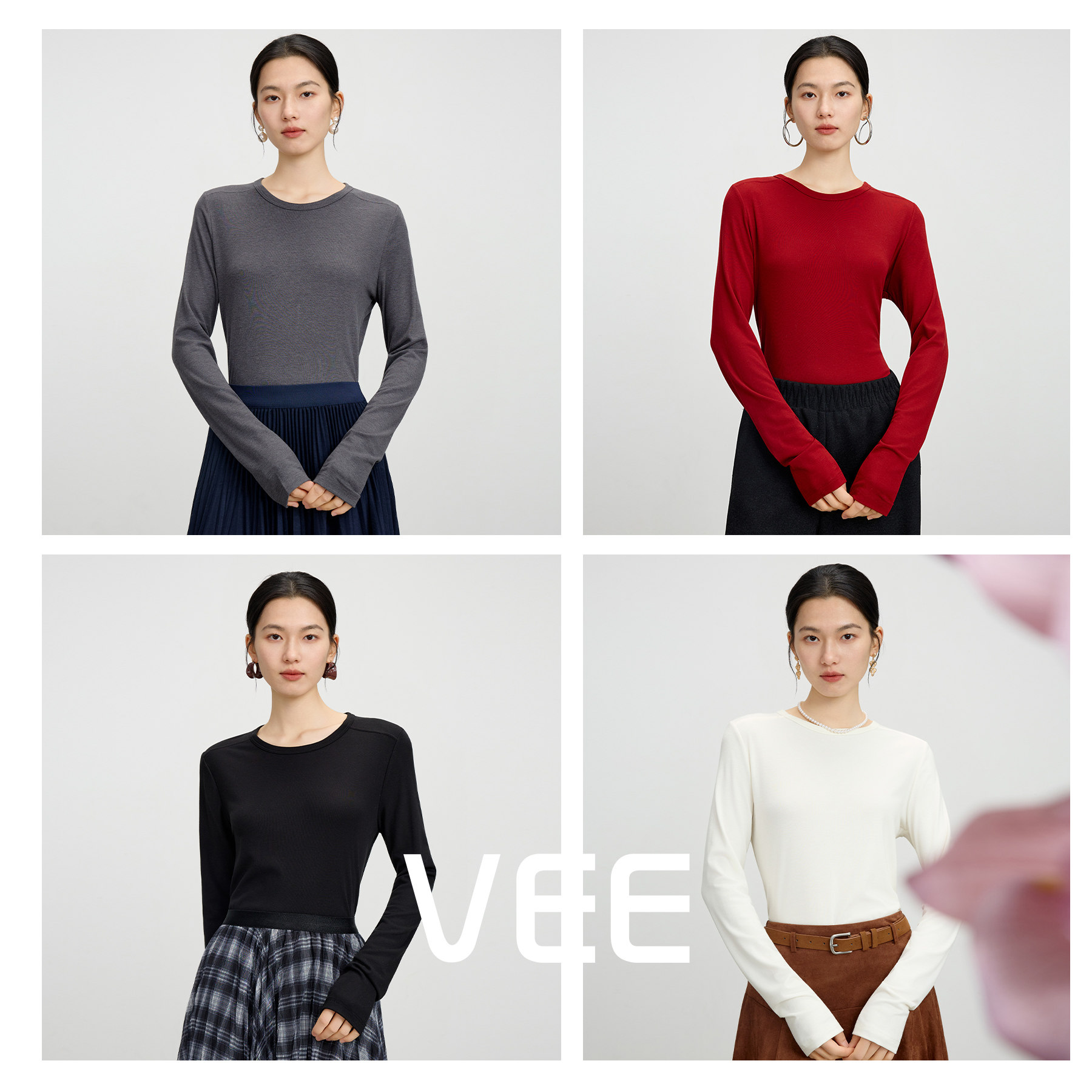 VEE【云团打底】灵芝羊绒面膜T恤山羊绒混纺亲肤感发热内搭打底衫,女装/女士精品,羊绒衫,淘宝优惠券,粉丝福利购,淘宝优惠卷