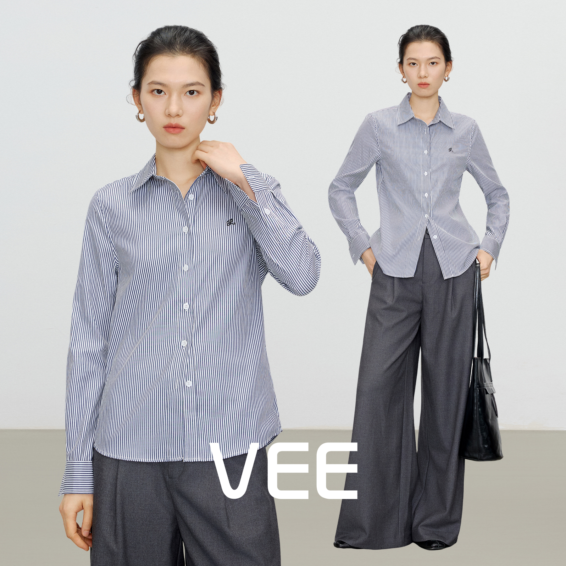 新款春装新款条纹衬衫女