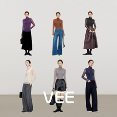 VEE【银河打底衫】新款高领高弹百搭时尚长袖网眼打底衫T恤上衣女