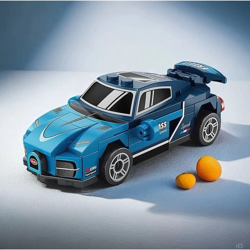 惯性回力汽车积木玩具儿童益智力拼装小颗粒跑车模型男孩生日礼物