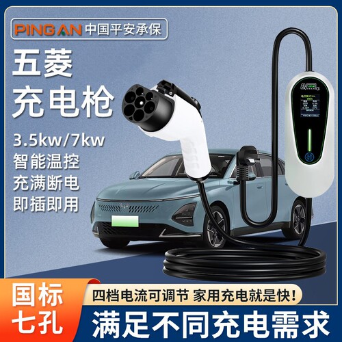 五菱之光原厂充电枪新能源电动汽车随车充220V国标快充原车充电桩