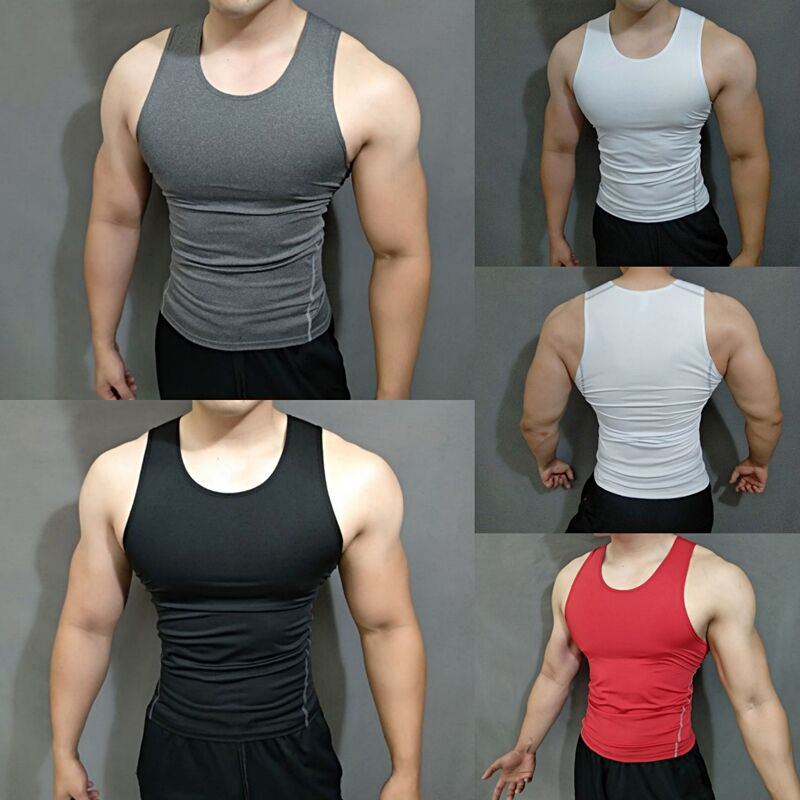 Running Vest For Men Compression Sport T-Shirt Sleeveless Sh