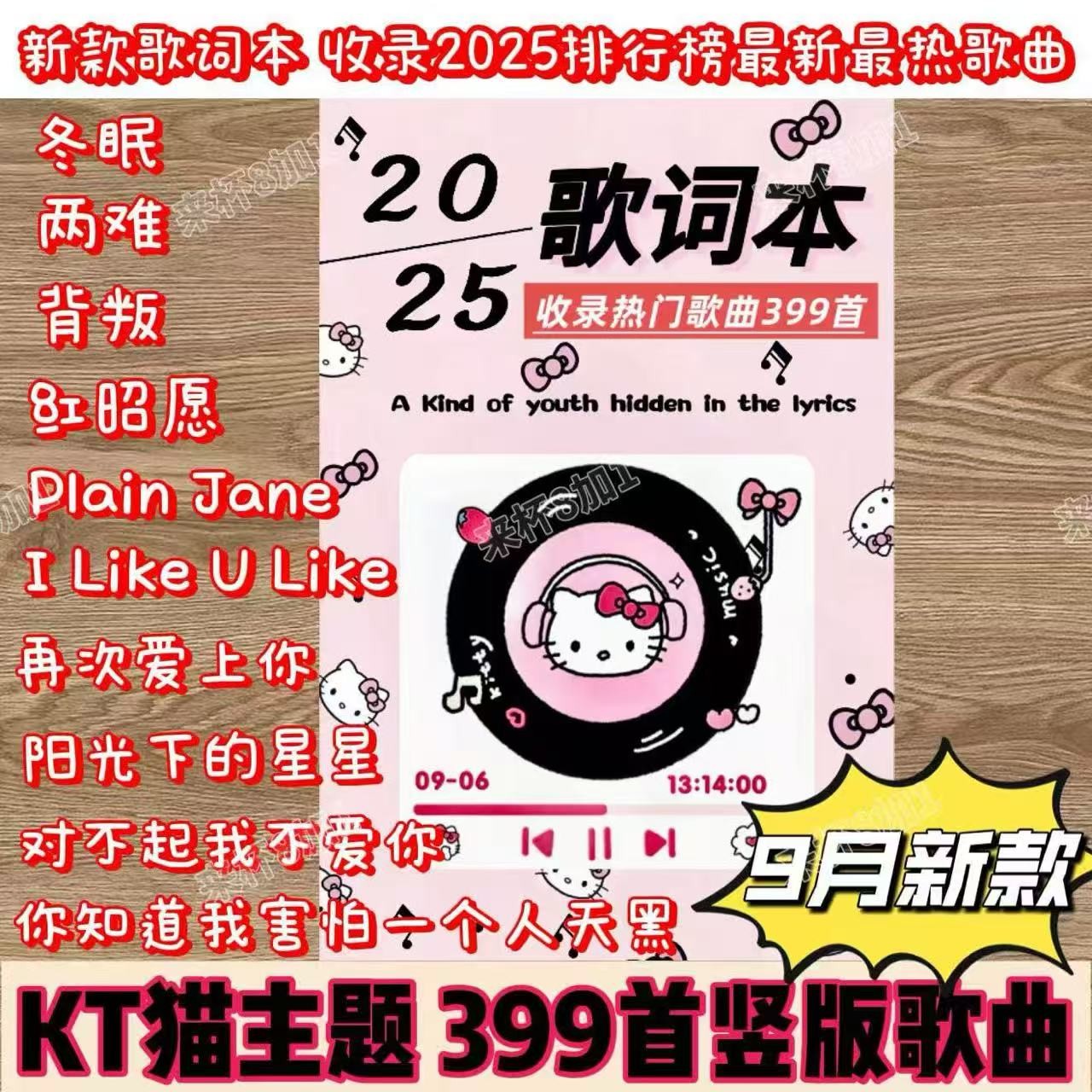 2025免抄歌词本火爆网红经典歌曲