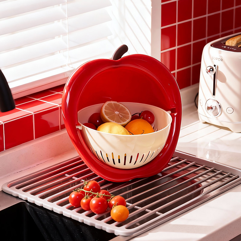 双层洗菜盆新款沥水篮家用厨房旋转洗水果篮子淘菜盆多功能水果盘,餐饮具,洗菜盆/沥水篮/漏水筛,淘宝优惠券,粉丝福利购,淘宝优惠卷