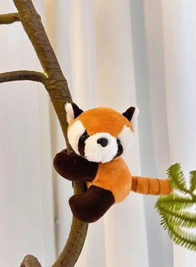 熊猫夹子卡通可爱毛绒玩具浣熊抱抱熊猫公仔旅游小礼品便签夹玩偶