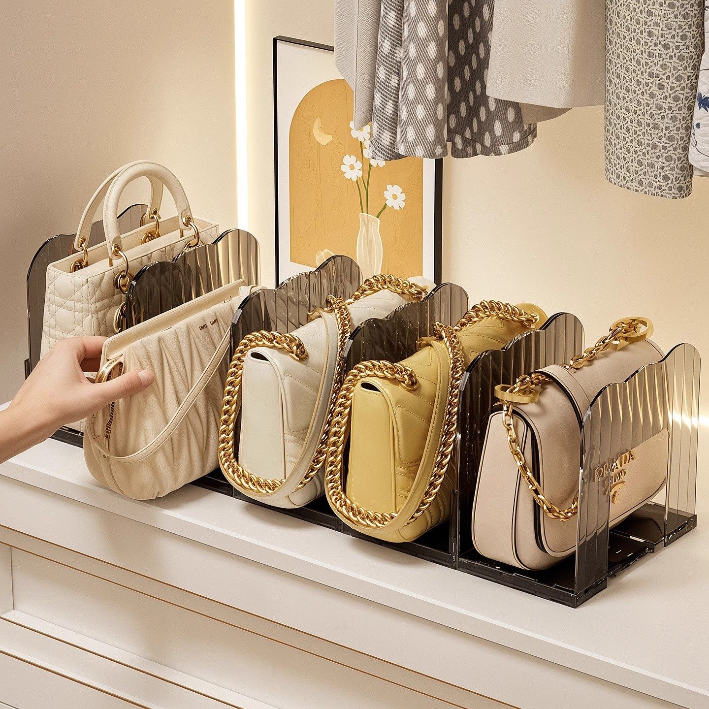 多功能包包收纳盒家用衣帽间隔板