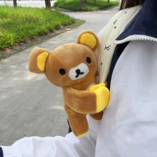 轻松熊书包肩带挂件玩偶啪啪圈装饰送女生情侣朋友礼物绑带固定扣