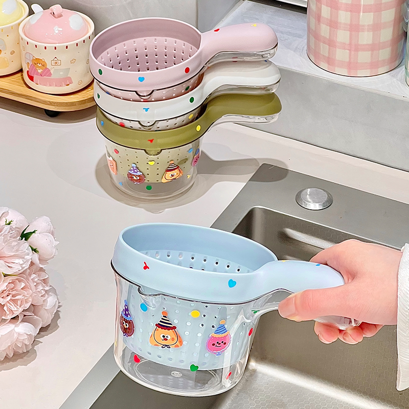沥水篮双层带手柄多巴胺洗水果神器洗菜盆厨房家用新款滤水篮果盘