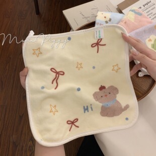 珊瑚绒小方巾宝宝毛巾儿童洗澡巾洗脸巾非纯棉幼儿园柔软吸水
