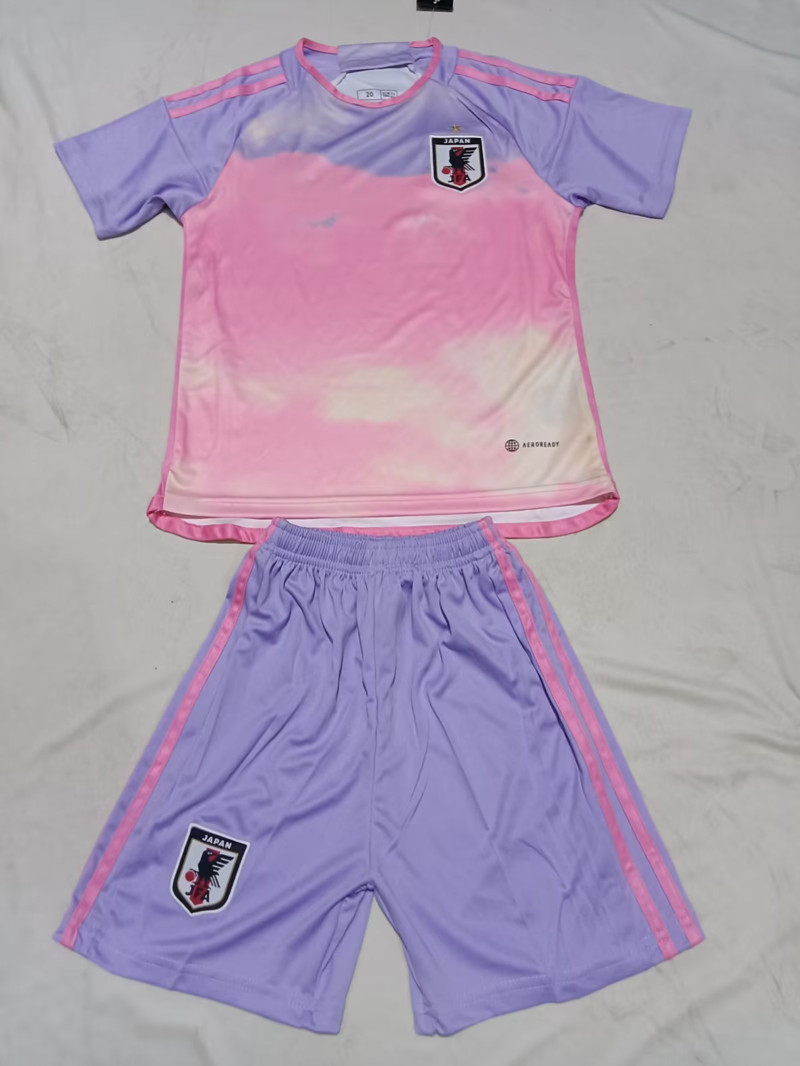 2223日本国家队粉色运动女足大空翼儿童装套装足球服主客场队服