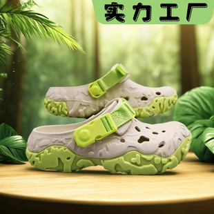 新款特林坦克洞洞鞋男士户外透气休闲沙滩鞋包头凉拖鞋潮流潮鞋