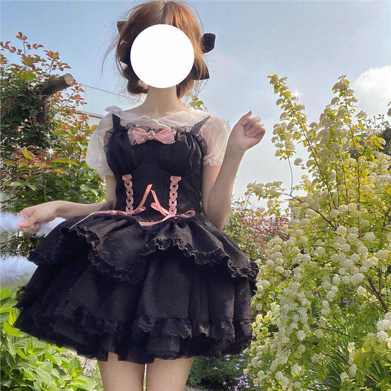 洛丽塔吊带裙Lolita裙洋装禁忌之恋哥特风jsk吊带可爱日常连衣裙