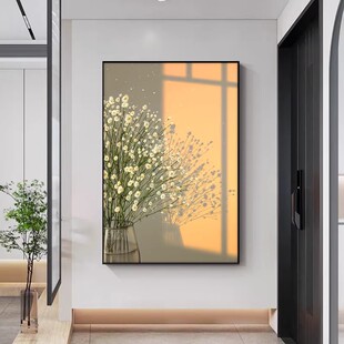 简约治愈系光影装饰画植物花卉氛围高级感艺术餐厅卧室客厅摆挂画