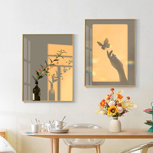 治愈光影植物客厅玄关装饰画