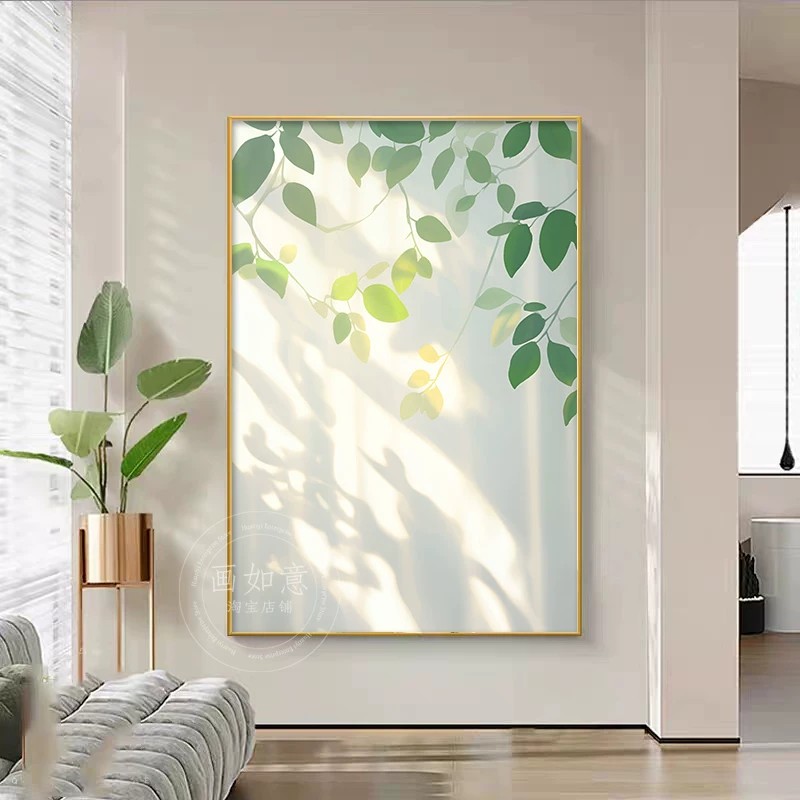 小清新白玫瑰花卉装饰画仿油画绿植唯美艺术高级感卧室客厅摆挂画