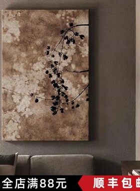 诧寂风复古装饰画成品仿油画小众高级感卧室客厅玄关极简约摆挂画