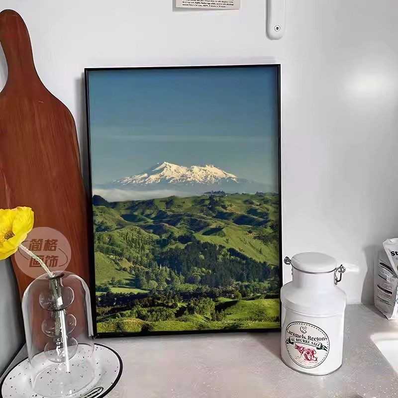 北欧绿色森林装饰画仿油画风景小众艺术高级感治愈卧室客厅摆挂画,家居饰品,现代装饰画,淘宝优惠券,粉丝福利购,淘宝优惠卷