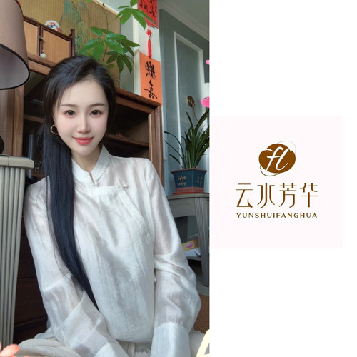 不染尘 芳华设计新中式提花上衣国风百搭立领上衣FH-B0161