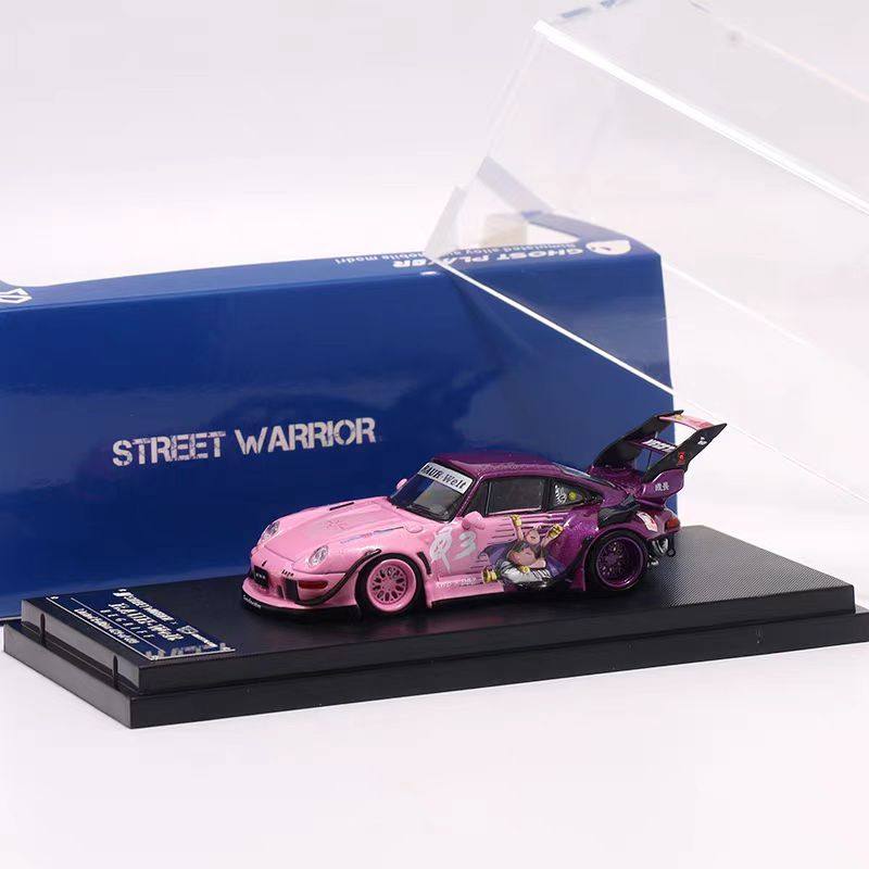 thumbnail for Sw Porsche Rwb993 964 White Apple Coke Ultimate Player 1:64 Alloy Car Model Ornament