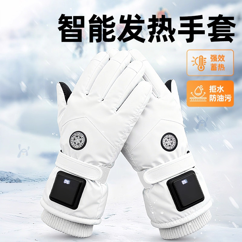 加热保暖手套男女冬季骑行摩托电动车充电式发热暖手宝防水防风S1