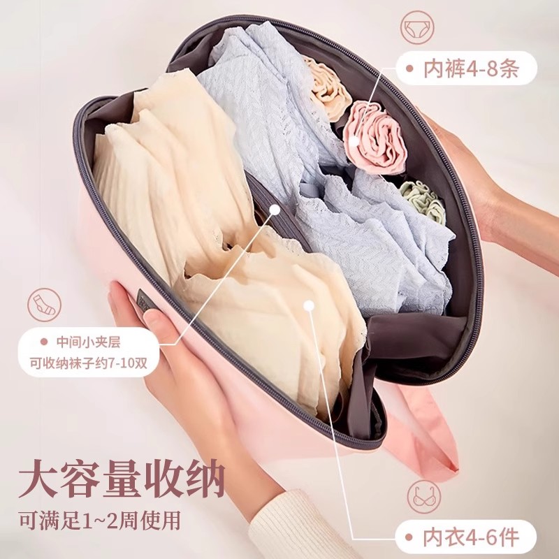 三合一内衣内裤收纳袋旅行李箱旅游便携衣物袜子分装整理收纳包T7