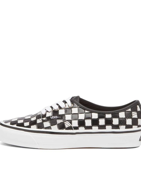 VANS/范斯官方正品男鞋Authentic 44 舒适简约黑白棋盘格皮革板鞋