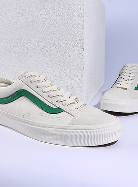 VANS/范斯官方正品Style36 经典白绿男女低帮运动休闲板鞋